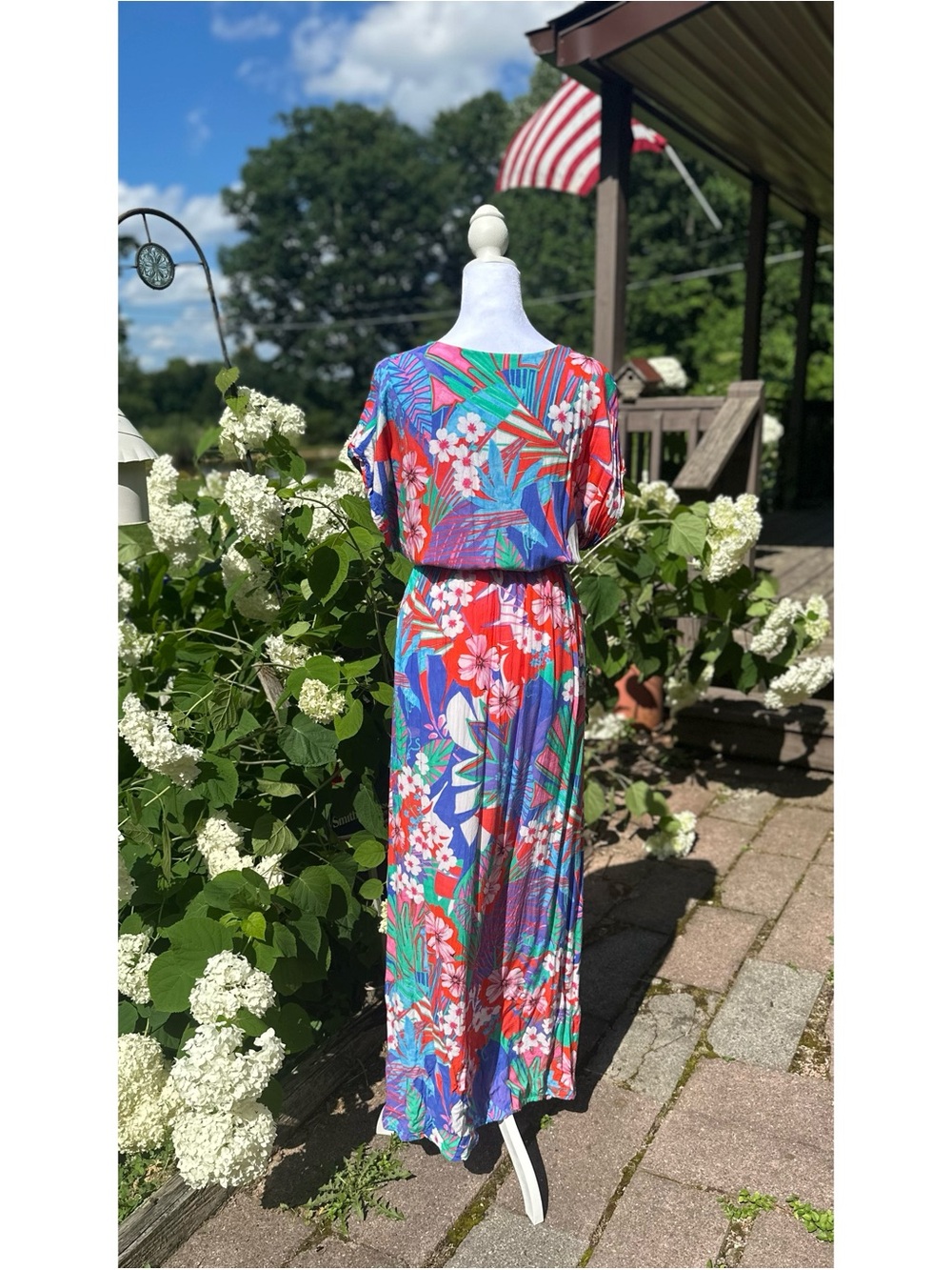 Pietro Brunelli Milano Viscose Floral V-Neck Maternity Maxi Dress Size Medium - Picture 3 of 11